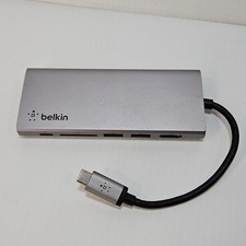 Belkin USB-C Hub, 6-in-1 Multi-Port Docking Station F4U092 