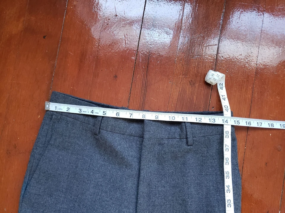 Burberry London Pants Mens EU 46 US 30 Gray Wool Slim Fit Made in Italy - Image 3 of 4