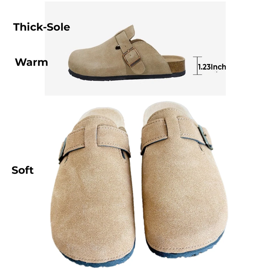 Clogs for Women Men Cork Footbed Sandals Soft Mules Potato Four Season Shoes - Image 4 of 4