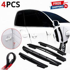 4Pcs Universal Car Door Edge Guard Protector Anti Scratch Trim Strip Black