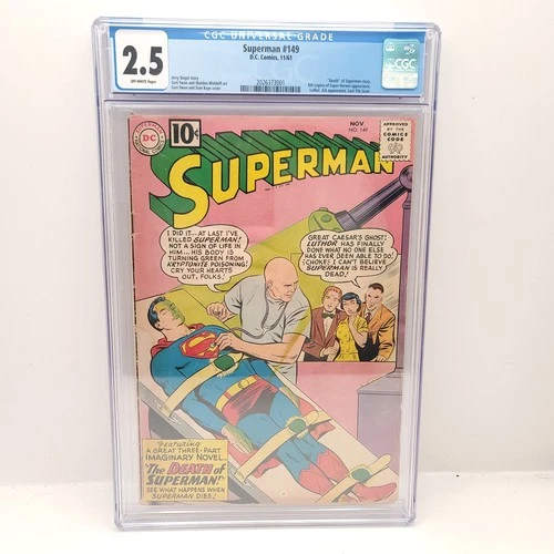 DC Comics Superman #149 CGC Graded 2.5 Off White Pages Sealed Comic Book