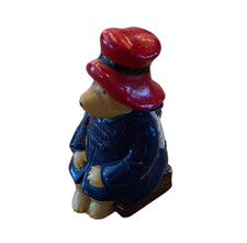 Vintage 1982 Eden Paddington Bear Vinyl Figure Sitting On Suitcase