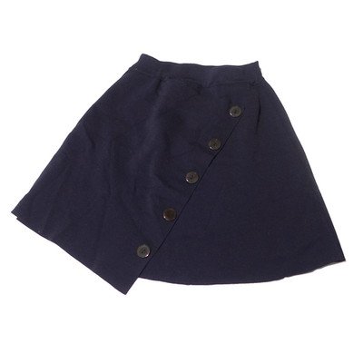 Sandro Paris Navy Blue Knit Skirt Sz 1 (fits like XS) Asymmetric Office Work
