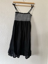 Bohemian Smocked Black White Dress L Wallflower