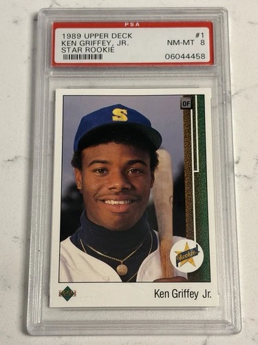 1989 Upper Deck - Star Rookie Ken Griffey Jr #1 (RC) PSA 8 NM-MT