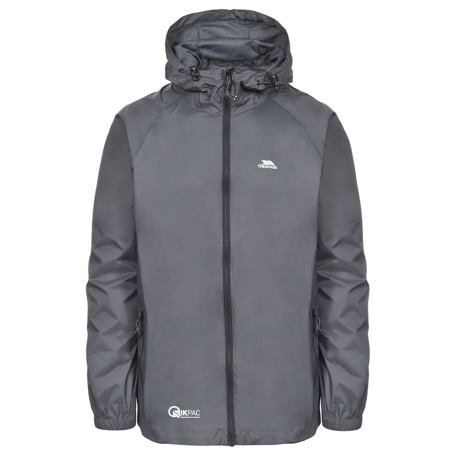 Veste Coupe-Pluie Imperméable et Compacte Qikpac Gris Foncé 3XL