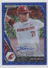2021 Panini Prizm Draft Picks Blue Donut Circle 5/25 Zane Mills #PDP120 Auto 0b2