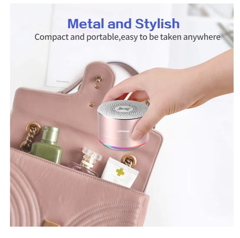 LENRUE A2U 便携式无线蓝牙扬声器 带灯,挂绳 全新带盒 — 第 2/4 张图片