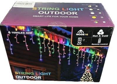 String Lights Outdoor - 131Ft/40M 1680 LED 8 Modes W/ Remote Control ~Warm White