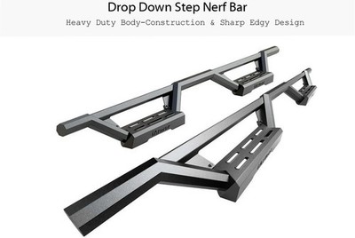For Chevy Suburban 2014-2020 APG M3 Series Drop Down Black Octagon Nerf Bars