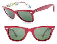 OCCHIALI DA SOLE RAY BAN ROSSO VERDE WAYFARER RB 2140 SPECIAL 1031 NEW YORK 2132 ASTUCCIO