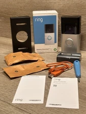 Ring Video Doorbell Wireless 2nd Gen. 5F77E9 Rechargeable Battery Satin Nickel