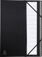 Exacompta Ordnungsmappe Ordonator A4 12 FäCher 1-12 Schwarz-image