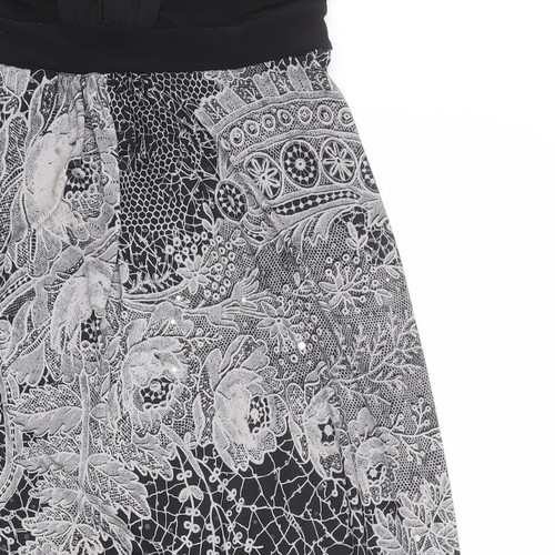 New Look Womens Grey Paisley Polyester Blend Maxi Size 8- Strapl - Picture 8 of 10