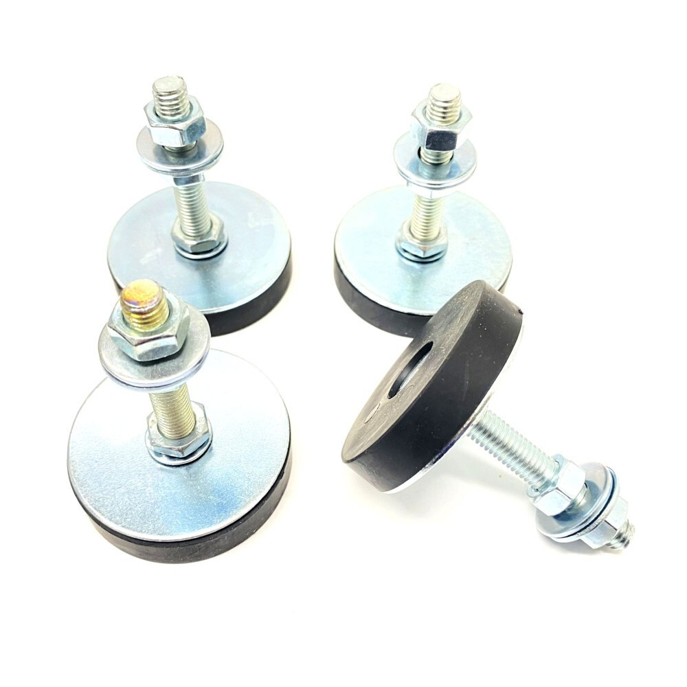 Machine Feet M8 (8MM) Levelling Anti-Vibration, TPV Chemical Resist Rubber 4PC