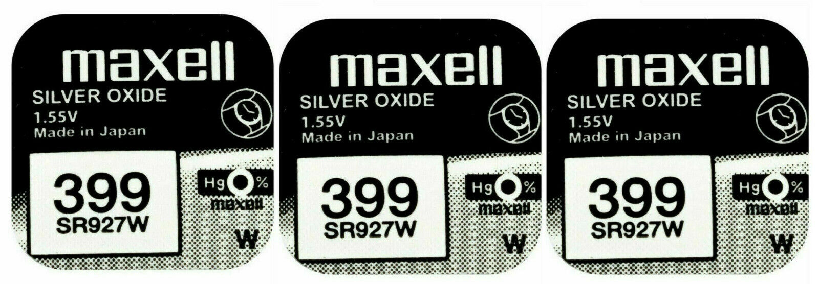 3 x Maxell 399 SR927W Batteria Citizen Aqualand C020 C021 C023 C026 C027 C029