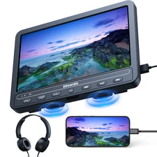10.5" HD Screen Portable Car DVD Player Headrest Battery USB SD HDMI W/Headsets