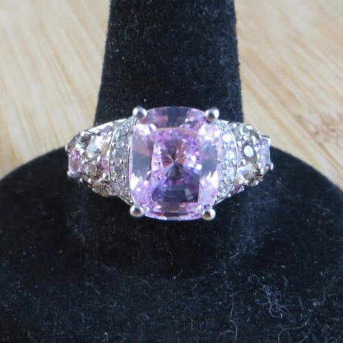 Large Rectangular Pink Chrysoberyl & Citrine Ster… - image 1