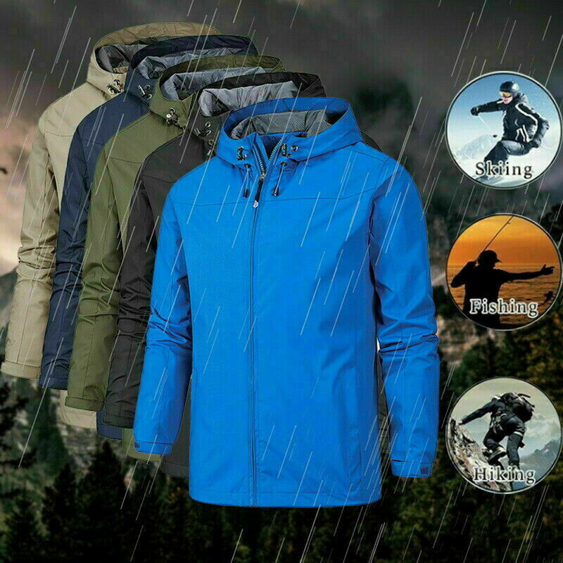 Jacket Coat Winter Warm Hooded Waterproof Windproof Outdoor Mens Hiking