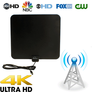 Latest 2020 Hd Digital Indoor Tv Antenna 60 Miles Range Amplified Hdtv Antenna 4k Vhf Uhf 1080p Freeview Local Channels High Gain Channels Reception W Amplifier Signal Booster Rg6 Cable Walmart Com