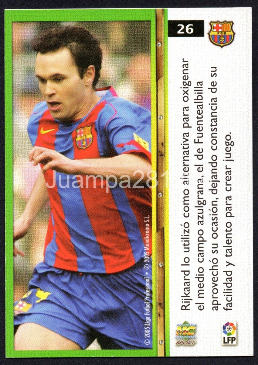 2004-05 Andres Iniesta FC Barcelona #190 Mundicromo Top La Liga Very Rare