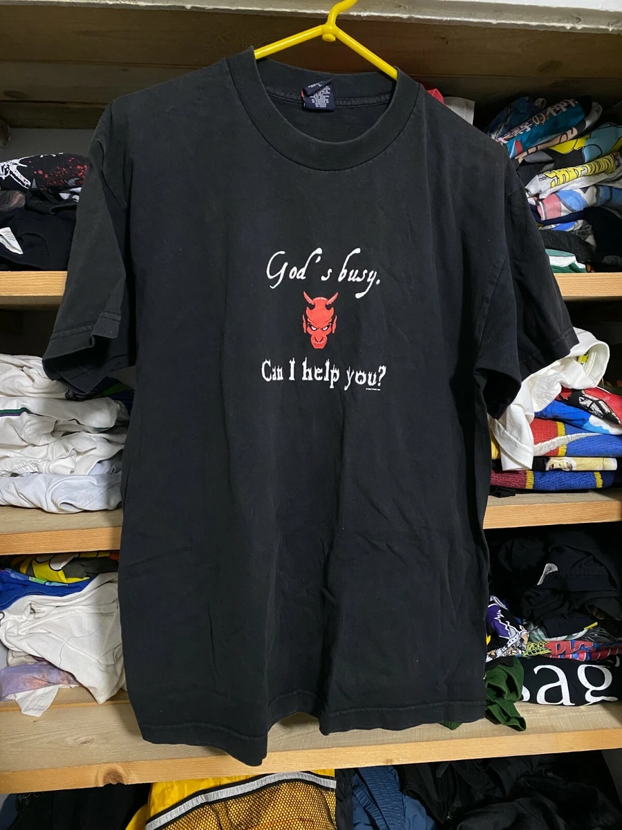 Rare vintage Dont Panic gods busy can i help 1999 eBay