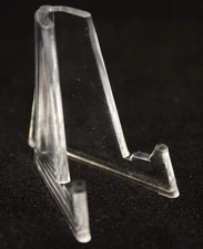 200 DISPLAY STANDS EASEL for Coin Size Small Item Holders Capsules CLEAR PLASTIC