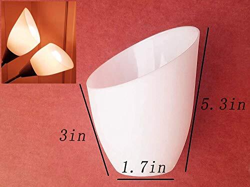 Soimiss 2Pcs White Plastic Lamp Shades for Bathroom and Kitchen Lights