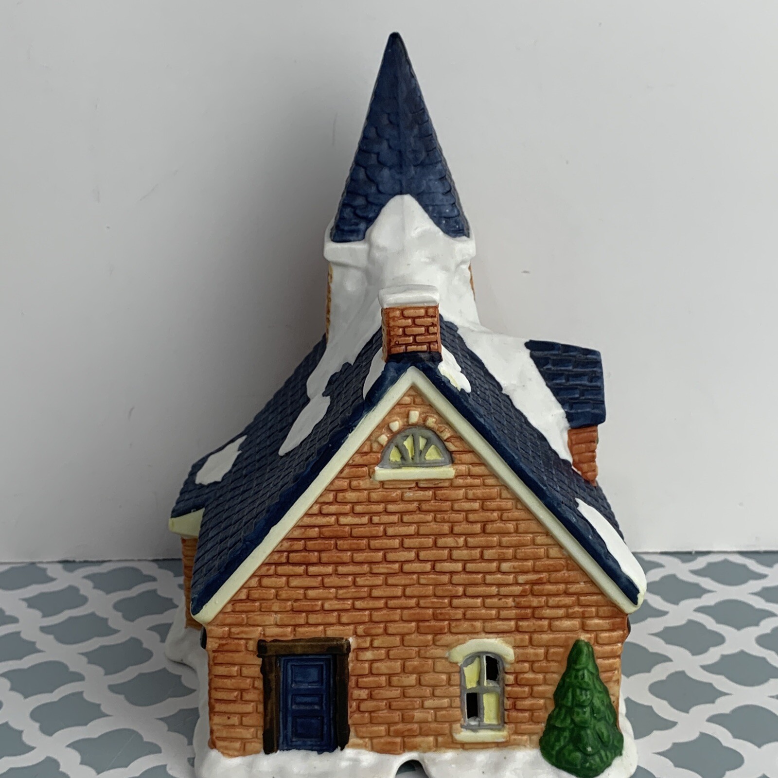 1994 TRIM A HOME Christmas Village Brick Church NO LIGHT eBay