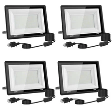 200W 22000LM LED Flood Light Outdoor IP66 Waterproof, 5000K Daylight White 4Pack