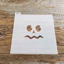 Pumpkin Face Stencil Reusable Scared Squiggly Mouth Halloween