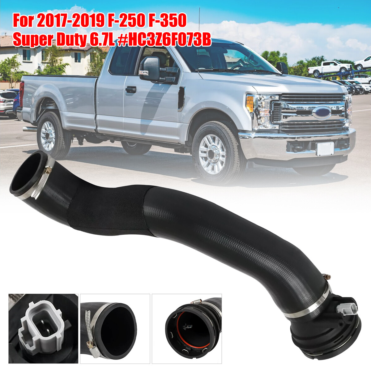 Intercooler to Turbo-Hose HC3Z6F073B For 17-19 F-250 & F-350 Super Duty w/ 6.7L_
