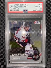 2021-2022 Upper Deck CHL MATTHEW POITRAS RC Clear Cut  PSA 10 GEM MINT POP 2