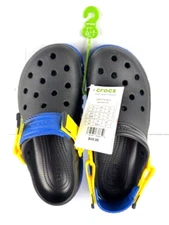 Crocs Kids Duet Max Camp Redux II Clogs - Black/Blue Bolt - Size J6 - New w/Tags