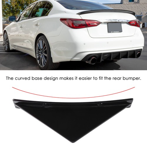 For Infiniti Q50 Q60 Q70 4PCS Rear Bumper Diffuser Fin Spoiler Lip Wing Splitter - Picture 6 of 12