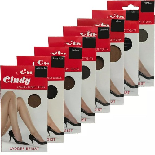 20 Denier Ladder Resist Tights by Cindy Choice of Colour/Package - New/Free Post - Picture 3 of 22