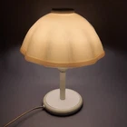 Beige Murano Glass Table Lamp Fungi Abat Jour Vintage 70s