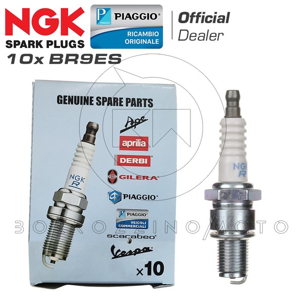Originale Kerzen Aprilia/Ngk BR9ES Kit X10 Piaggio Free 50 CC-image