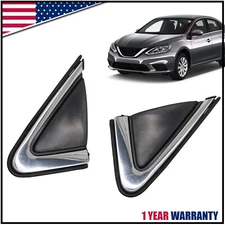 Front Left & Right Fender Trim /Mirror Finisher Fit For Nissan Sentra 2013-2019