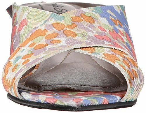 Sandalia de cuña de tela floral pastel estilo suave Hush Puppies talla 9,5 M Foto 3 de 4