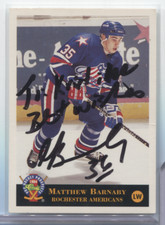 Matthew Barnaby Americans Autographed 1994 Classic #179 w/COA 061824MLCD125