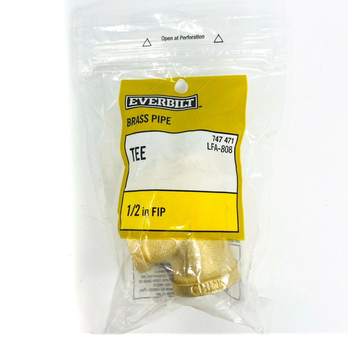 Everbilt 1/2 in. FIP Brass Tee Fitting 747471 LFA-808 | eBay