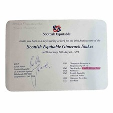 John McCririck & Francomb Signed 1994 Scottish Equitable Horse Racing Invitation
