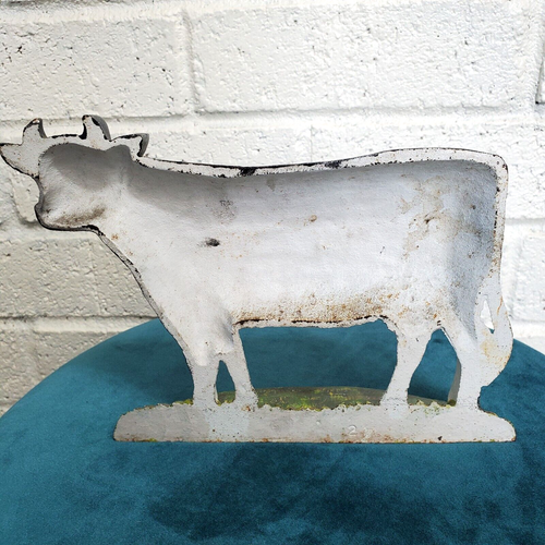 Door Stop Cast Iron Guernsey Cow Painted Vintage - Picture 6 of 14
