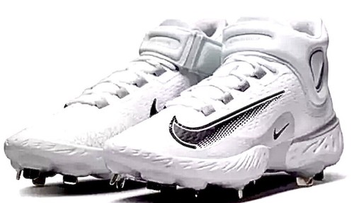 🙂NIKE Alpha Huarache Elite 4 bianco medio ️ Scarpe da baseball da uomo 7,5 - Foto 6 di 11
