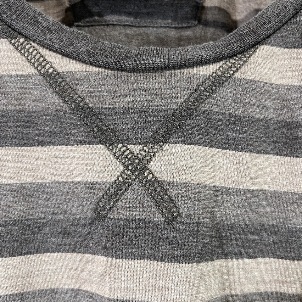 Пуловер Daniel Buchler рубашка XXL шелковая смесь футболка LS двухцветная коричневая полоса B173 - Изображение 4 из 4