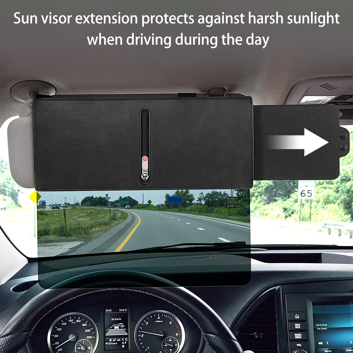 Car Shade Sun Extend Visor Shield Anti Glare Extension Polarized Sun