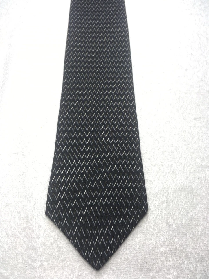 CORBATA NAUTICA HOMBRE NEGRA CON DETALLES GRIS Y BEIGE 4 X 58 Foto 2 de 4