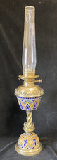 Antique Oil Lamp Doulton Lambeth Stoneware J Hinks & Son