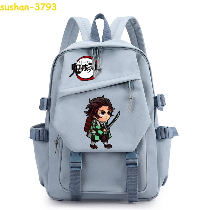 Demon Slayer Kamado Nezuko Student School Bag Backpack Anime 4 Colors Collection - Imagem 4 de 4